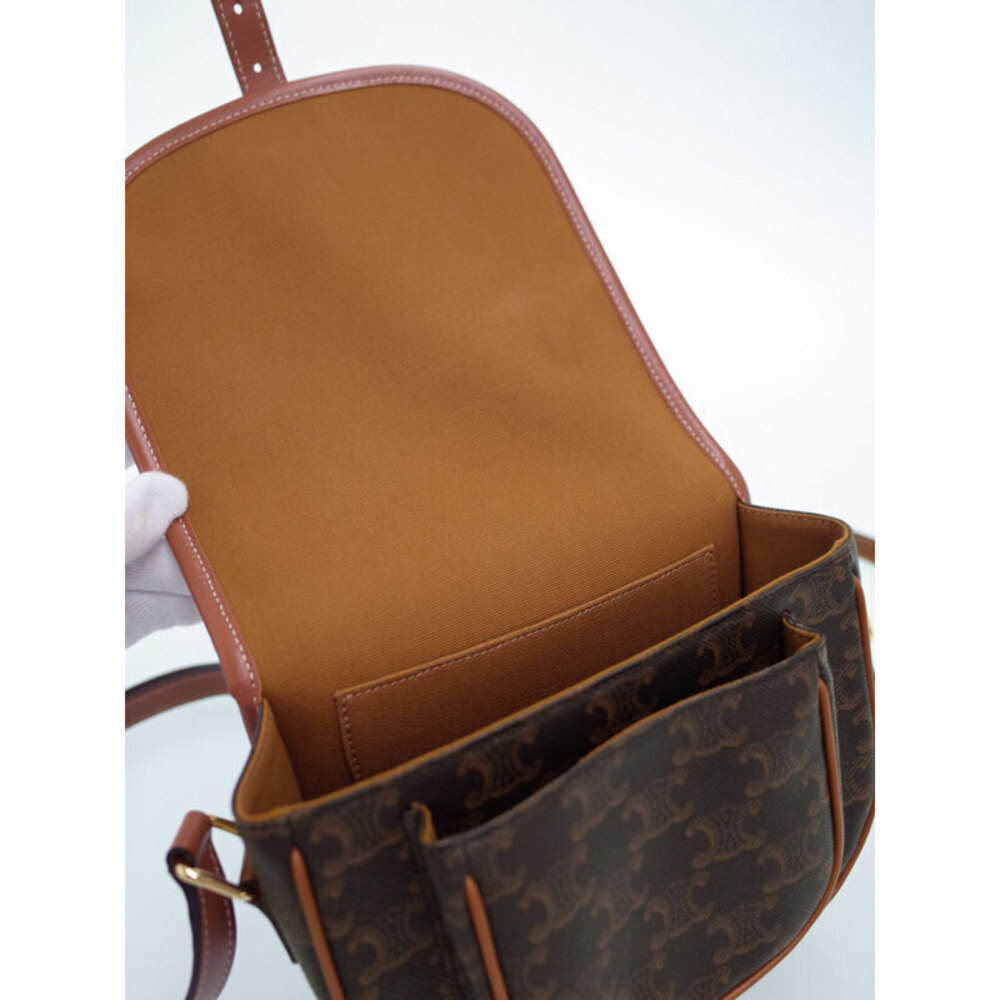 Celine Triomphe Canvas Folco Bag - Picture 4 of 9